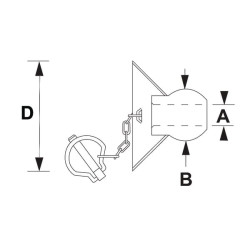 New Holland TS115A VLE6119 Quick hitch lower link ball