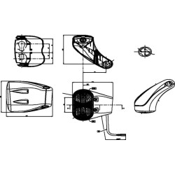 New Holland TS115A Delta 0306400000 Direction and position light RH rectangular, 12V, amber/transparent, bolt on, Cobo
