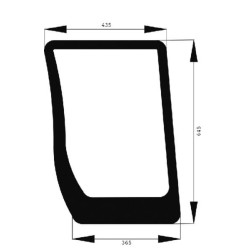 New Holland TS125A Plus 82030488N Windscreen lower
