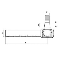 New Holland TS135A Plus SHP457KR Tie rod end
