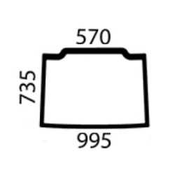 New Holland T4040F 87381258 Cab glass