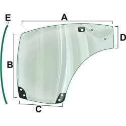 Case - IH Maxxum 140EP Efficient Power Engine Tier 4A 2/12-12/15 VPM7424 Durų dešinės pusės stiklas