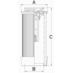 Case - IH Maxxum 110 MultiController Engine Tier 4A 2/12-12/15 V9142758 Hidraulinis filtras