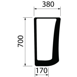 New Holland T4.105 - Engine Tier 4A 84218211 Front window Lower CNH
