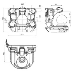New Holland T6020 Plus 00670040A02 Tow ball coupler