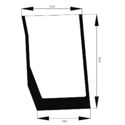 New Holland T6040 Elite 82030486N Windscreen lower