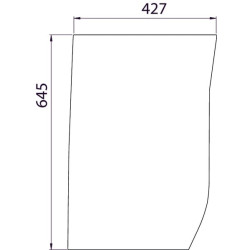 New Holland T6070 Plus 87304261N Lower windscreen LH