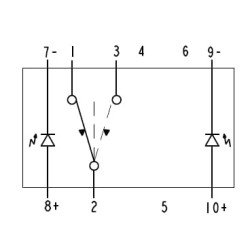 New Holland T6090 Power / Range Command 1707351012 Rocker switch, (I)-0-(II), mom-off-mom, 7-pin, Battery