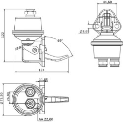 New Holland TL90A 2830266KR NH fuel pump
