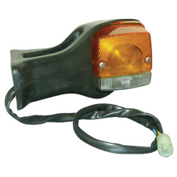 New Holland TN70 03434000 Direction and position light LH Halogen, front, square, 12V, amber/transparent, bolt on, 190x AMP plug