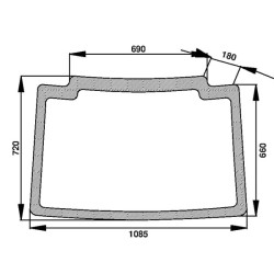 New Holland TN60DA 44911513 Windscreen fixed
