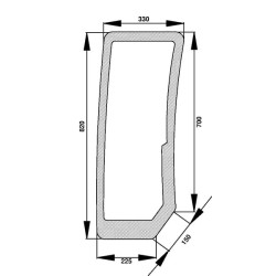 New Holland TN75DA D6862 Windscreen lower