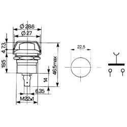 New Holland TN65F 17153000 Push Switch