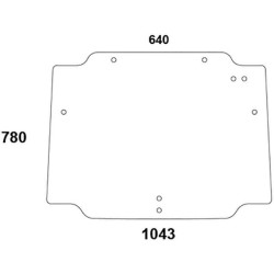 New Holland TN70F 44910455N Rear window upper