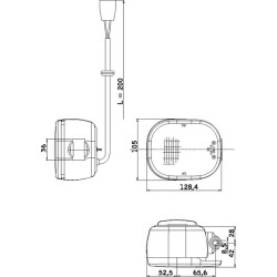 New Holland TN80F 05470000 Work light Halogen, square, 12V, transparent, Cobo