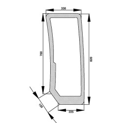 New Holland TN60SA D6863 Lower Windscreen