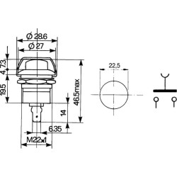 New Holland TN65S 17153000 Push Switch