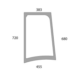 New Holland TN75SA 47130823N Side window