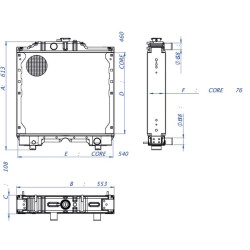 New Holland TN85SA S47125982N Radiator (only for tn series)