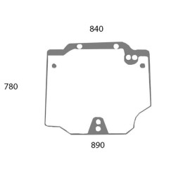 New Holland TN65V 44911795N Rear window upper