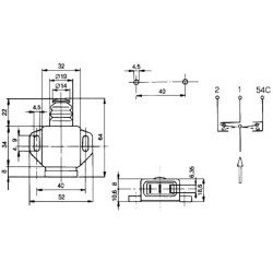 New Holland TN75VA 15110000 Brake light switch