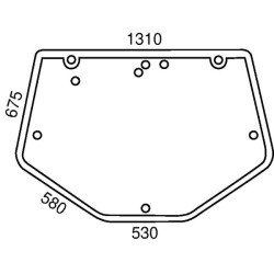 New Holland 8670 A D6827 Rear window upper