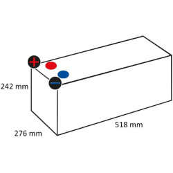 New Holland 8670 A 700038105KR Battery 12V 200Ah 1050A UK: H625 Kramp