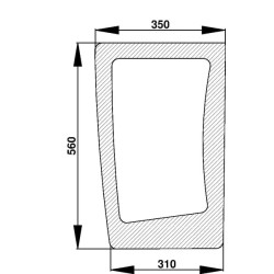 New Holland T7530 D7122 Windscreen lower
