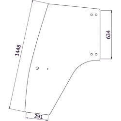 New Holland T7540 D7127 Door window