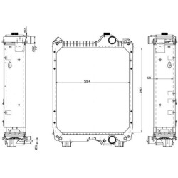 Case - IH Maxxum 140 Limited 84485111N radiatorius