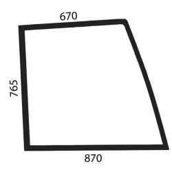 New Holland 4635 D6705 Door glass upper RH