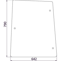 New Holland 8240 D6720 Side glass