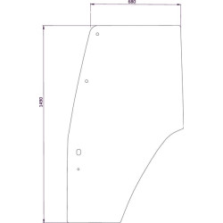 New Holland 8340 D6719 Door glass