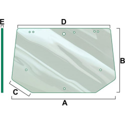 New Holland 8340 VPM7343 Rear glass