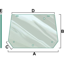 New Holland 8340 VPM7344 Rear glass