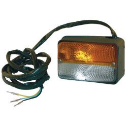 New Holland G190 03287000 Direction and position light RH Halogen, front, rectangular, 12V, amber/transparent, bolt on, Cobo