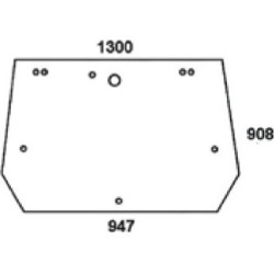 New Holland 8560 D6722A Rear window upper
