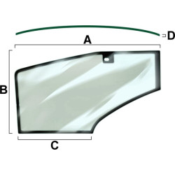 New Holland 8560 VPM7340 Door glass