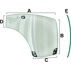 New Holland T7040 VPM7423 Door LH glass