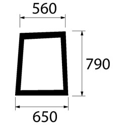 New Holland L60 82002229KR Side window