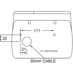 New Holland L65 P905800 Direction and position light RH Halogen, front, rectangular, 24V, white/amber, bolt on, 200x85x85mm, Bri