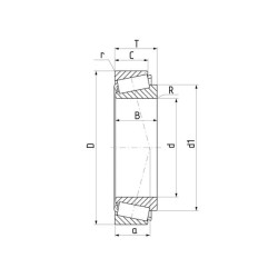 Case - IH Maxxum 125 Tier 4B MY18 750032016X kūginis ritininis guolis 80x125x29mm SKF