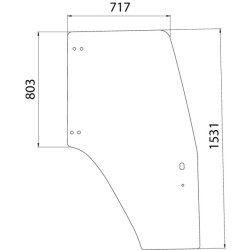New Holland T5060 87302769N Door glass