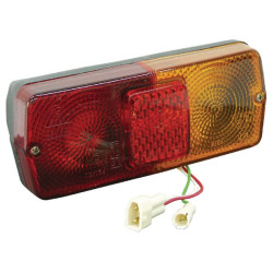 New Holland TD65D 1097773 Rear light LH rectangular, 12V, red/amber, bolt on, 184x76mm AMP plug, Cobo