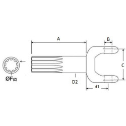 New Holland TD85D 9962245N Axle shaft