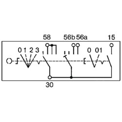 Case - IH D – Serie 0342201009KR Uždegimo jungiklis 0-1-2-3