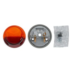 Case - IH D – Serie 2SB001259261 Galinis žibintas apvalus, 12V, raudona/oranžinė, užsukamas, Ø 78mm, Hella