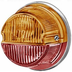 Case - IH D – Serie 2SB001259261 Galinis žibintas apvalus, 12V, raudona/oranžinė, užsukamas, Ø 78mm, Hella