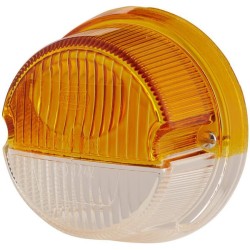 Case - IH D – Serie 9EL088538001 Šviesus objektyvas, gintaro spalvos/skaidrus, apvalus LH/RH Hella