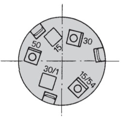 New Holland TN70NA 14184100 Ignition switch 0-1-2, Cobo